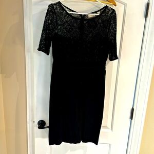Eva Mendes black dress with lace top, worn once, size 8